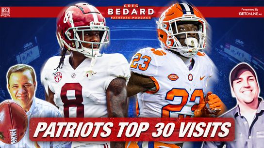 .@betonline_ag Podcast: Bedard Patriots Pod - Top 30 visits and the WR conundrum taken at BSJ Headquarters (Patriots)
